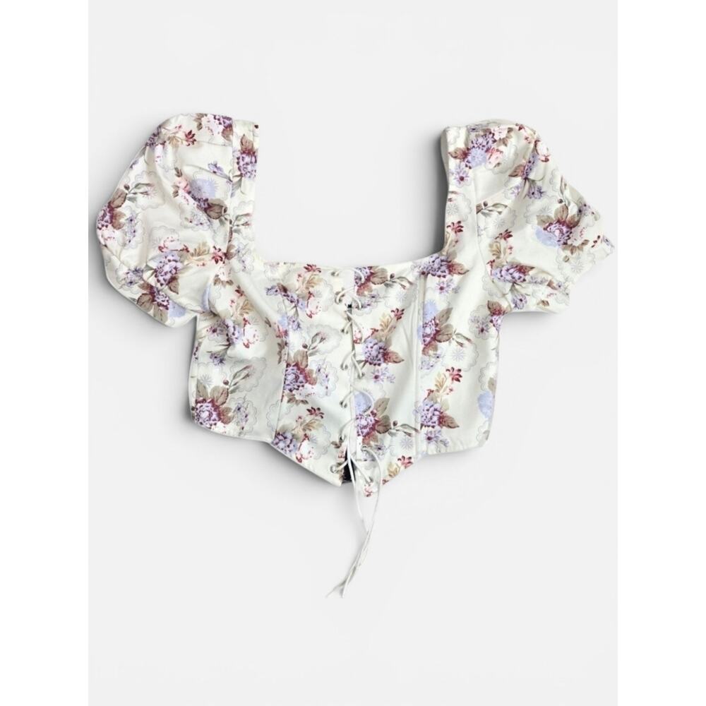 Fashion Nova NWT Meredith Floral Romantic Coquette Corset Top XL